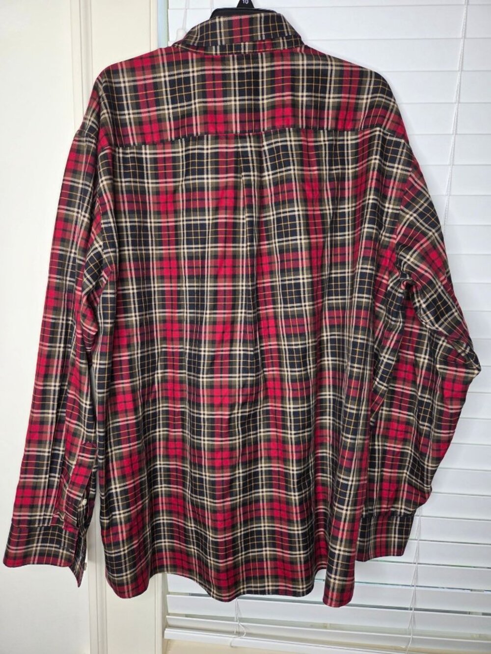 Mens Jos. A. Bank Travelers Collection Shirt XXL Red Plaid Button-Up Cotton - Picture 3 of 6